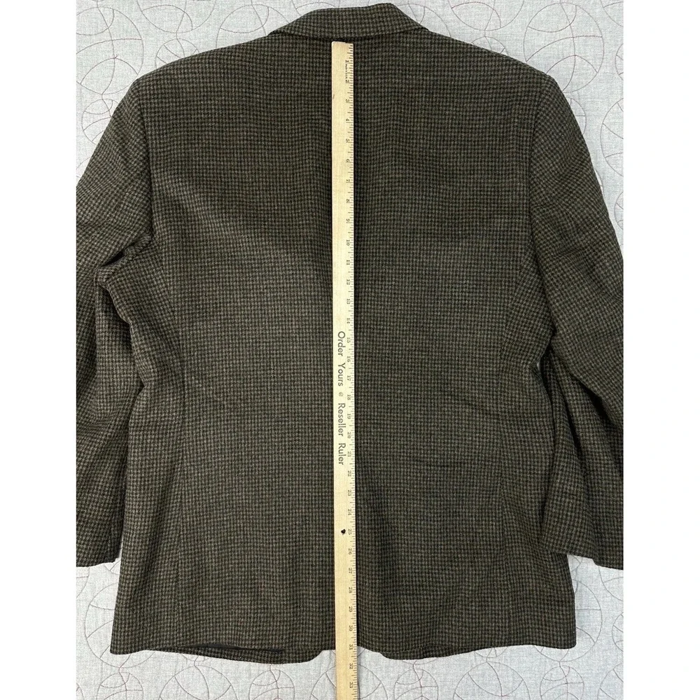 Jos. A. Bank Blazer 100% Camel Hair Mens 40R Brown Black Houndstooth Sports Coat